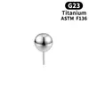 Pendientes de Aleación de Titanio F136 Transfronterizos, Clavos para Labios, Pines, Bolas Redondas, Clavos Rectos Básicos para Hélice, Joyería de Piercing de Moda