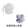 Molde de Silicone Vela Perfumada Cisne Coração Rosa Cola DIY Relevo Cisne Ornamento de Bolo Gesso Moedor