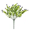 Decorações Populares de Flores Artificiais Transfronteiriças, Itens de Decoração para Casa com Eucalipto e Camélia, Adereços de Plástico para Cenas de Casamento, Atacado