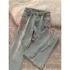Jeans Acampanados de Verano para Mujer Petite con Cordones, que Aumentan la Altura 150cm, Diseño con Abertura, Adelgazantes, Pantalones Largos con Bordes Deshilachados