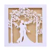 Tarjeta de Invitación de Boda Estilo Europeo para el Novio, Invitación de Boda Cortada con Láser, Tarjeta de Bendición para el Día de San Valentín, Stock Listo Transfronterizo