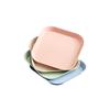 Plato cuadrado de 15 cm vajilla de trigo plato para escupir plato para desperdicios tubo para restos de hueso casero plato pequeño plato cuadrado pequeño