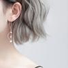 Plata S925 2019 Estrella Línea Tremella Aretes de Celebridad de Internet para Mujer Combinan con Todo Aretes para Cara Redonda Cara Delgada Aretes Aretes