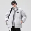 Nueva Chaqueta de Plumas de Color Sólido de Invierno para Parejas, Holgada y Moderna, Ropa Exterior Cálida para Hombres y Mujeres, Cuello Alto Estilo Coreano, Venta al por Mayor
