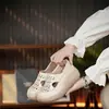 Liquidación Marca Bai Zhenhe Zapatos Planos Cerrados de Cuero Genuino Ligeros con Suela Gruesa para Mujer Sandalias de Moda Simples Transpirables Calados Versátiles
