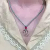 [Colgante de Paz de Año Nuevo] Doble Felicidad y Prosperidad Nuevo Estilo Chino Calado Colgante de Collar de Calabaza Suéter Tendencia Nacional Collar de la Suerte