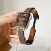 Para iwatchs9 correa de reloj s10 nueva s8 correa de reloj de cuero de apple s7s6 pulsera con hebilla magnética otoño e invierno