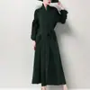 Shenzhen Nanyou Comercio Exterior Europeo y Americano vestido de mujer vestido elegante de alta gama vestido plisado de mujer largo de alta gama