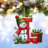 Nuevo Colgante Decorativo Plano de Acrílico Transfronterizo para Festival Navideño Adorno para Árbol de Navidad Decoraciones Navideñas para el Hogar