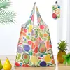 Fabricante en stock bolsa de compras plegable pequeña compras de supermercado protección ambiental bolsa portátil para teléfono móvil conveniente impresión bolsa de poliéster