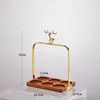 Copa de Vino Blanco de Lujo de Gama Alta Dispensador de Vino Copa con Soporte para Copa con Cabeza de Ciervo Creativo Estante de Vino para una Copa Soporte para Copa de Agua de Estilo Europeo Exquisito