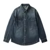 Camisa de trabajo clásica retro americana de primavera para hombre, de manga larga, 2026 Chaqueta vaquera de alta gama Siro-spun para hombre, adecuada para primavera y otoño