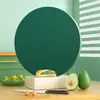 Tabla de cortar, uso doméstico, resistente al moho, apta para alimentos, tabla de cortar redonda, tabla de cortar giratoria de doble cara verde para cocina, directo de fábrica