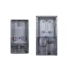 Caja de Medidor Transparente Monofásico/Trifásico para 1 Hogar de la Red Sur, Enchufe Impermeable Tipo Tarjeta Insertable, Control Inteligente de Tarifa Prepago, Trifásico, Una Pieza