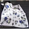 Bufanda de seda cuadrada de seda, bufanda fina de alta calidad para mujer, elegante bufanda con estampado, protección para el cuello, bufanda decorativa, venta al por mayor