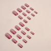 Uñas postizas francesas Aurora flash de longitud media rojo rosa estilo chica caliente ins europea y americana para llevar uñas