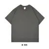 Camiseta de Algodón Puro de Doble Hilo Cepillado de Peso Pesado 320g, Hombro Caído, Manga Corta, Estilo de Marca de Moda de Alto Peso con Logotipo Estampado