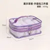 Bolsa de almacenamiento tres en uno transparente con láser hecha a medida transfronteriza para madre e hijo, bolsa de tocador y maquillaje de gran capacidad dividida para Amazon