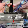 A pasta de polimento para reparo de arranhões KineShineX remove arranhões nas lentes e armações dos óculos, restaurando a clareza