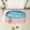 Tapete de Chão para Banheiro Tapete Antiderrapante para Vaso Sanitário Capacho para Entrada Absorvente de Água Tapete para Pés Carpete de Couro para Banheiro Interno Banheiro