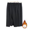 Pantalones de mujer de mediana edad y anciana, pantalones gruesos con forro polar de invierno, pantalones casuales de abuela con banda elástica, pantalones rectos de cintura alta para mamá