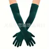 Accesorios para Mujer de los Años 1920 Spandex Satén Flocado Guantes de Charol Accesorios de Disfraz para Fiesta de Baile Transfronteriza en Stock