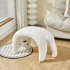 Banqueta para zapatos para entrada de casa, taburete lindo de gato, taburete para recibidor, para habitaciones de alquiler, taburete para maquillaje y vestidor en casa, banqueta para zapatos