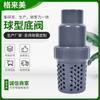 Válvula de Fondo Tipo Bola de UPVC al por Mayor del Fabricante, Válvula de Fondo para Suministro de Agua de PVC Químico de Unión Simple, Válvula de Bola con Accesorios de Estándar Japonés