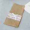 Bolsa de lino para vajilla bolsa de encaje para cubiertos bolsa de saco grueso bodas festivales manualidades diy hecho a mano yute encaje
