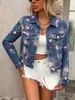 Personalización de Chaqueta de Mezclilla para Mujer de Fábrica Original: Procesamiento de Lotes Pequeños de ODM con Dibujos y Muestras