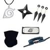 Mercancía de Anime en Stock Máscara de Kakashi Kunai Shuriken de Naruto Set de Banda para la Frente de Konoha de Naruto