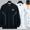 Envío RápidoSudadera con Cuello Redondo y Forro de Felpa para Hombre, Nueva Otoño/Invierno Ajuste Holgado Manga Larga Pulóver, Camiseta Básica Informal de Moda