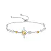Pulsera Cruzada de Amor para Comercio Exterior Transfronterizo Moda Nuevo Estilo Lujo Ligero Temperamento Elegante Viaje Diario Joyería de Mano Chapada en Cobre Mujeres