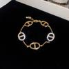 Pulseira Vazia de Abóbora de Zircônia Banhada a Ouro Real Estilo Francês Luxo Leve Nobre Elegante Pulseira Nicho Pulseira High-end para Mulheres