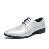 Zapatos de Hombre Transfronterizos Talla Grande 48 Zapatos de Cuero Puntiagudos para Hombre Zapatos Brillantes de Charol para Boda Novio Zapatos Formales de Negocios Zapatos Pequeños de Cuero