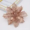 Transfronterizo Nuevo 16cm Plástico Adornos de Fiesta Flores Decorativas Transfronterizas Adornos Colgantes de Navidad Decoración de Guirnalda Navidad DIY
