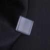 Venta al por mayor de gemas de tiempo de cristal transparente de doble plano cuadrado creativo blanco embrión material accesorios de joyería