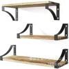 Estante de Almacenamiento de Pared de Amazon Estante Flotante de Madera Cocina Sala de Estar Partición Montada en la Pared Estante de Almacenamiento para Baño Estilo Simple