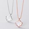 Nalan Plata S925 para Mujer Estilo Coreano Moda Linda Forma de Concha Collar Dulce Compacto Set Cadena D7284