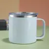 Caneca Transfronteiriça 12oz Aço Inoxidável 304 Copo Térmico Simples Mini Copo de Água Portátil Compacto Copo de Café para Escritório