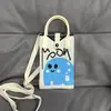 Bolso de Teléfono Móvil a Cuadros para Mujer Bolso Cruzado de Hombro Pequeño Lindo Ligero Bolso Tejido Bolso de Punto