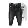 Pantalones vaqueros para hombre, otoño 2024, ajustados, rectos, bordados, lavados, coreanos, de moda, combinables, de piel de vaca