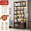 Estantería de Madera Maciza Estilo Chino para Exhibición de Té, Gabinete de Almacenamiento Adorno Divisor para Sala de Té, Gabinete de Exhibición para Juego de Té