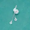 Nuevo S925 Plata Esterlina Seiko Mate Plata Lisa Calado Bolsa de la Suerte Borla Colgante DIY Accesorios para Pulsera Collar