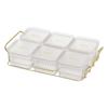 Plato de Frutas de Lujo Ligero, Plato de Frutos Secos, Caja de Almacenamiento Dividida para el Hogar para Sala de Estar, Bandeja para Snacks, Plato para Dulces, Plato para Frutos Secos