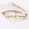 Pulsera Flor Seca Rosa Gypsophila Pulsera Ajustable Niña Estudiante Pequeña Fresca Nuevo Estilo Suministro de Puesto Mayorista
