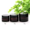Frasco de Vidrio Marrón para Crema 5g 10g 50g Frasco para Crema Facial Frasco para Crema de Ojos Frasco Dispensador Cosmético Frasco de Vidrio Frasco para Pomada