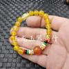 Jade Esmeralda contas de ábaco verde seco luantong pulseira ágata contas céu pulseira Xinjiang Hetian jade branco pulseira de jade multicírculos