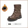 Botines Melard para Mujer 2026 Nuevos Botines Marrones de Suela Gruesa Estilo Británico Botas Martin para Primavera y Otoño