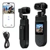 Gimbal de Mano para Vlog 2K HD Cámara Wifi Lente de 180° Giratorio Cámara Deportiva Portátil para Ciclismo al Aire Libre